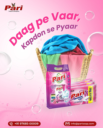 Pari Soaps & Detergents Packaging and Creative Design